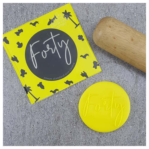 Forty Cookie Debosser Stamp