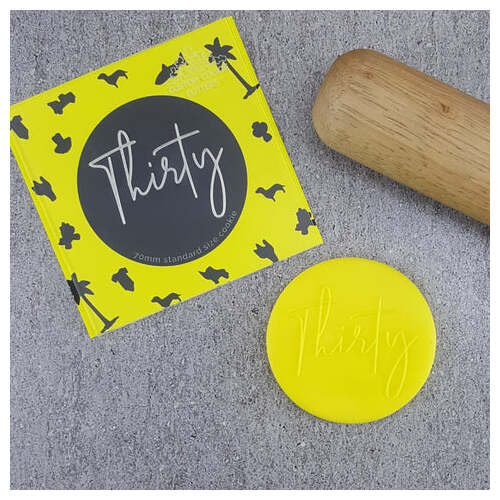Thirty Cookie Debosser Stamp
