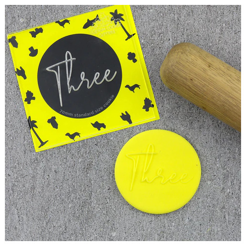 Three Cookie Debosser Stamp