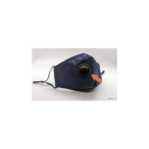 Cloth Mask - Blue with Vent - 2pk replacement pad