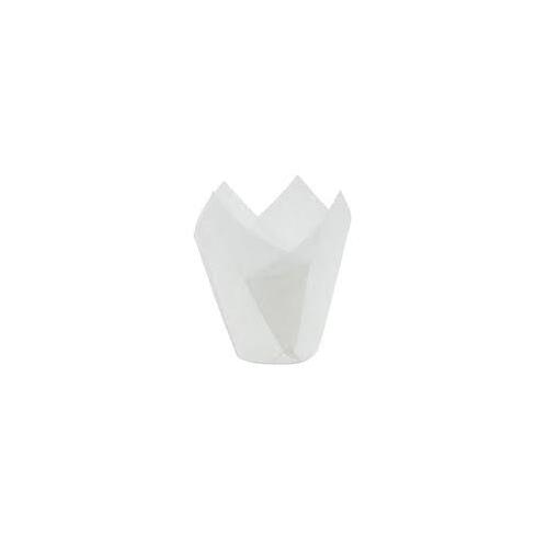 Small White Tulip Cupcake Liner Baking Cups  -200/Pack *Discontinued Line*
