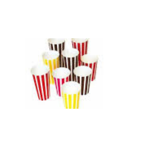 16 Oz Candy Stripe Milk Shake Cup -50 /Sleeve (20 sleeves per carton)