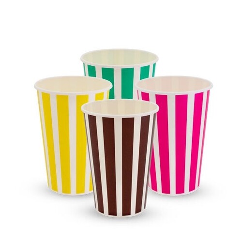 22 Oz Candy Stripe Milk Shake Cup -25/Sleeve