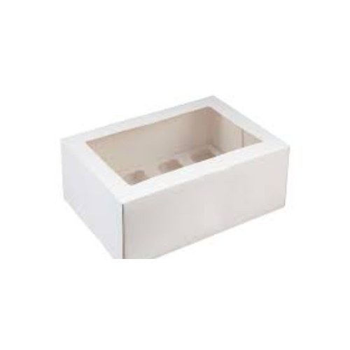 12 Mini Cupcake Box with window plus Insert 