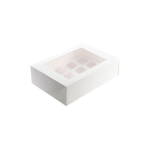 12 Hole Cup Cake Box with window and insert -  each 