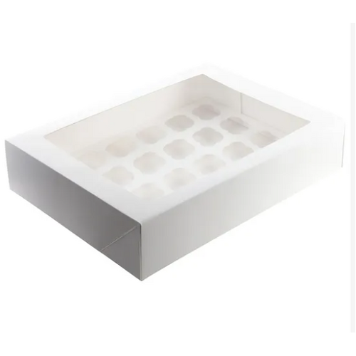 24 Hole Cupcake Box with window and Insert 