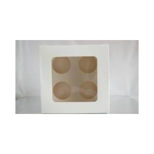 Cup Cake Box plus 4 Hole Insert with window - each