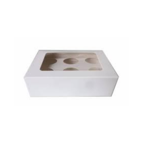 6 hole Cupcake Box with Insert and window 