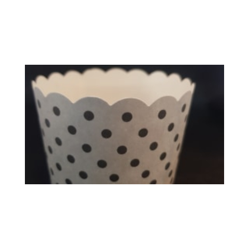 Grey Dots Cupcake Case -25p/tube