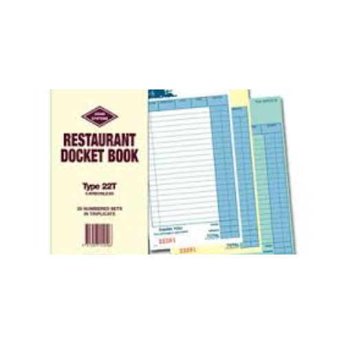 Docket Books Triplicate Carbonless- Single book 