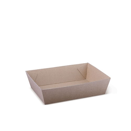 Endura kraft brown food tray #3 -100/Sleeve