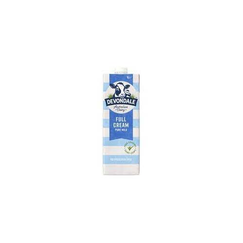 Devondale long life fullcream milk 1lt - carton of 10