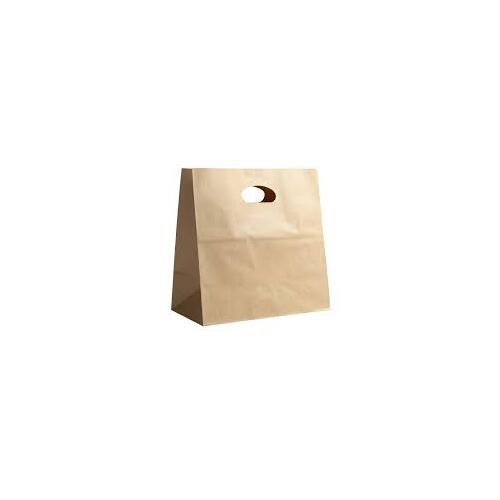 Kraft Die cut Carry Bag - 280*275150G - 25 per sleeve - (20)