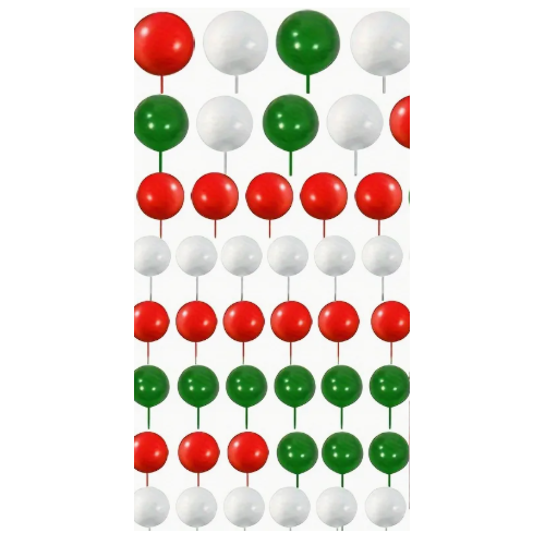 Cake Balls Mixed Colours - Christmas Red, Green and White 24 Pcs