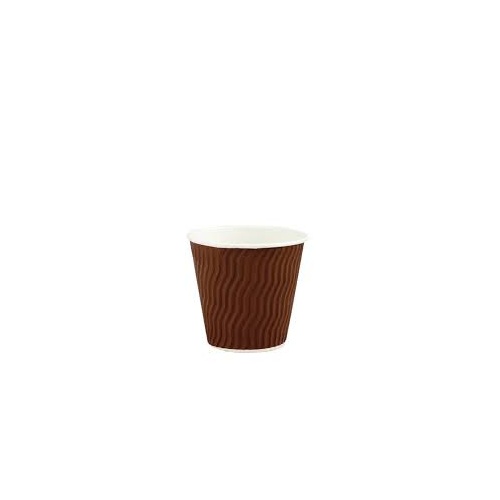  8 Oz Coffee Cup Double Wall Brown Wave  50 / sl - (20)