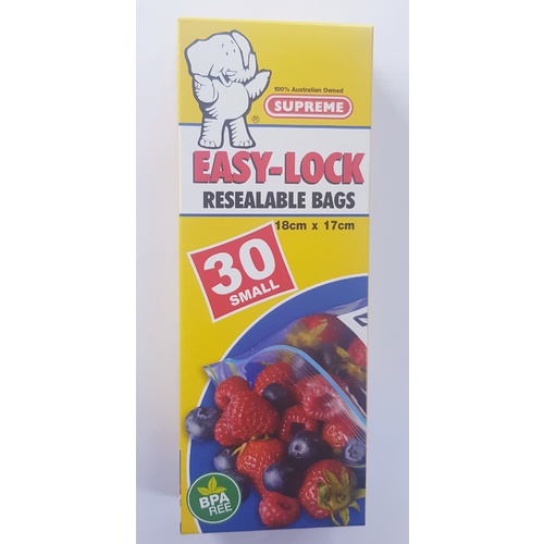 Easy Lock Resealable Bags (Ziplock Bags) [SIZE: Small ]