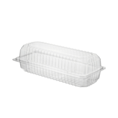  Roll Pack Large Hinged Lid Clear  -125/Sleeve (BX-307)