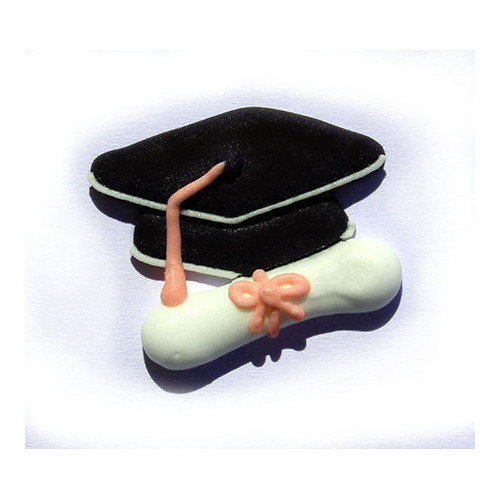Edible Graduation Cap and Scroll Cupcake Topper - 12 Pcs 