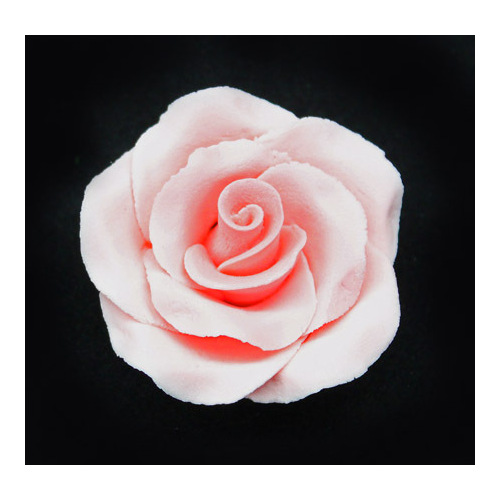 Pink Fondant Rose Large 50 mm  Each