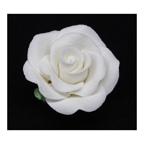 White Fondant Rose Standard White 50mm - 1 pce