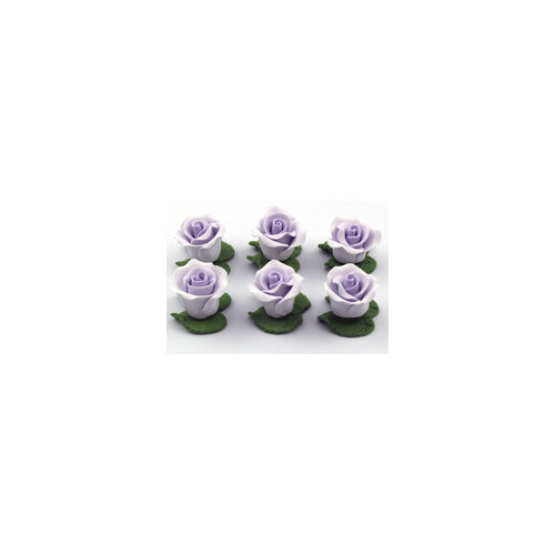Lavender  Edible Roses 25mm - Pack of 6