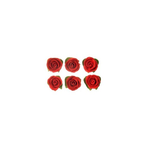Red Edible Roses 25mm - Pack of 6 