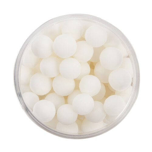 8mm Matte White Sugar Balls (Cachous) - 65g
