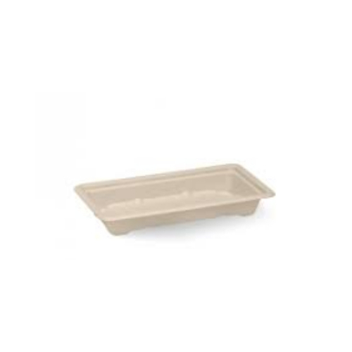 CTN Bamboo Pulp Sushi Tray Small Rectangle - 600/Carton
