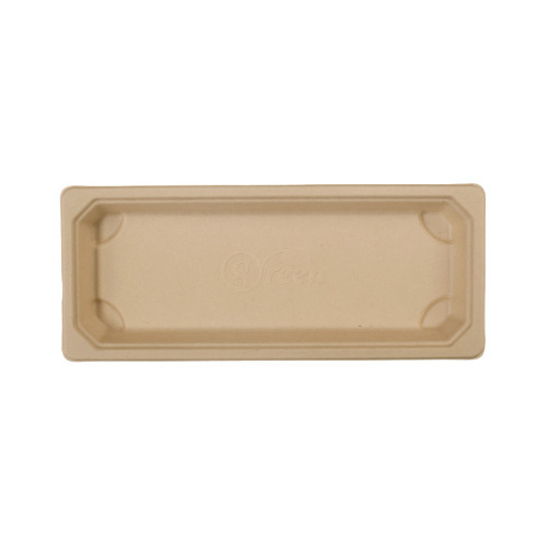 Bamboo Pulp Sushi Tray Long  Base & Lid *SET*