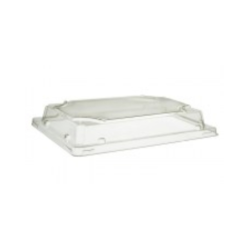 LIDS PET Lids for Bamboo Pulp Sushi Tray Large - 50/Sleeve (12)