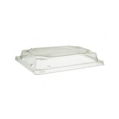 LIDS PET Lids for Bamboo Pulp Sushi Tray Large - 50/Sleeve