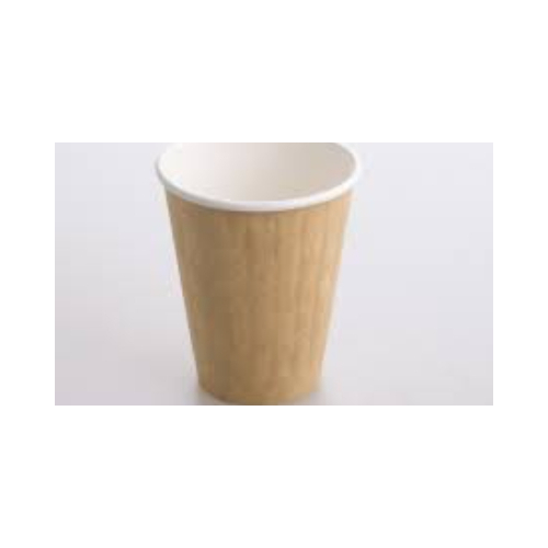 12 Oz Earth-Pak Double wall Compostable Kraft cup- Sleeve 25
