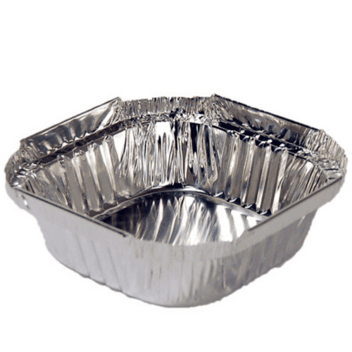 320ml Foil Square Sweet Containers -100/Sleeve