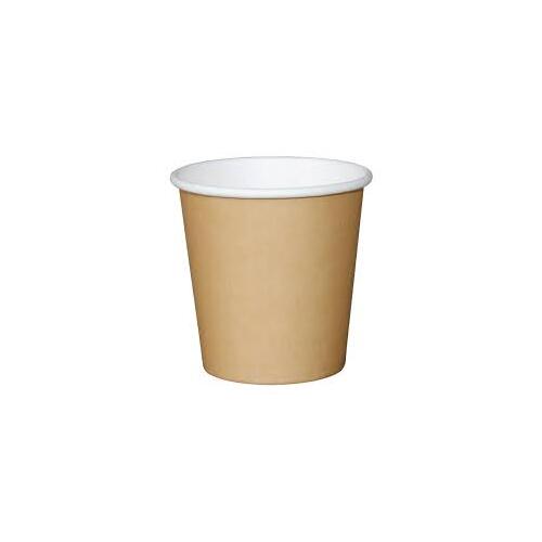 Single wall Kraft 4oz coffee cup - 50 sl
