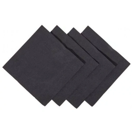 2 ply black Cocktail Napkin-1/4 fold- Pack of 250 (8 SLEEVES PER CTN)