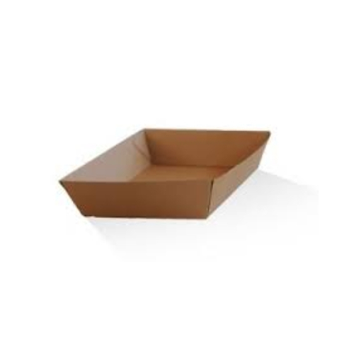 Kraft brown food tray square 2- 125/Sleeve (2)