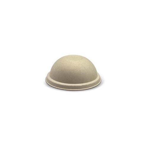 Bagasse Lid-90mm Dome Cup Lid /Natural -50 per sleeve (20)