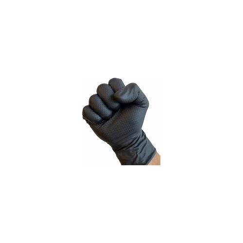 Black HD Industrial  Nitrile Gloves - box of 50 [SIZE: x-large]
