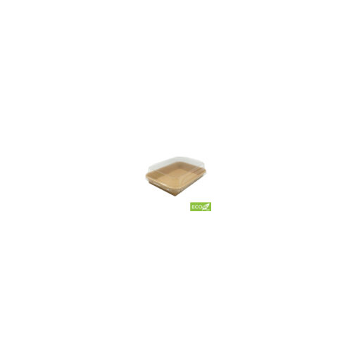 RPET Kraft Deli Tray Lid 0.4 - 162x93x32mm - 50psc/sl