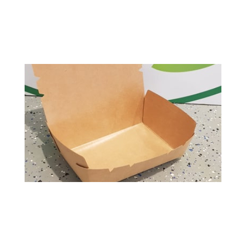 Kraft Lunch Box #3  Oil Lined -50/Sleeve