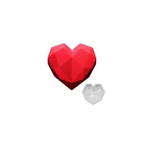 Large Geo Heart Mould Silicone 