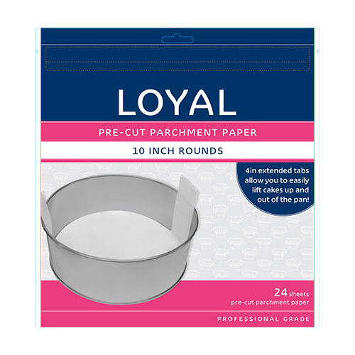 Pre Cut Parchment Paper 10" Round - 24 pkt