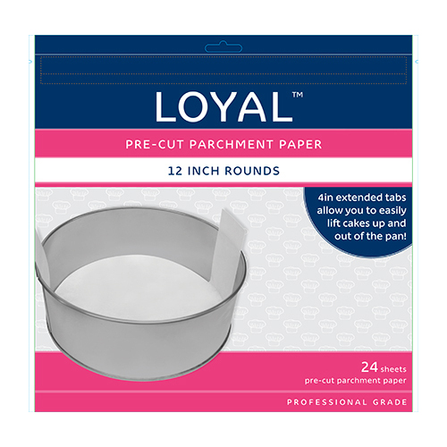 Pre Cut Parchment Paper 12" Round - 24 pkt
