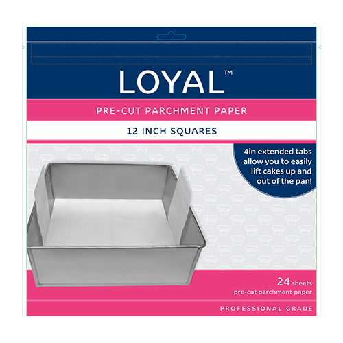 Pre Cut Parchment Paper 12' Square - 24 pkt