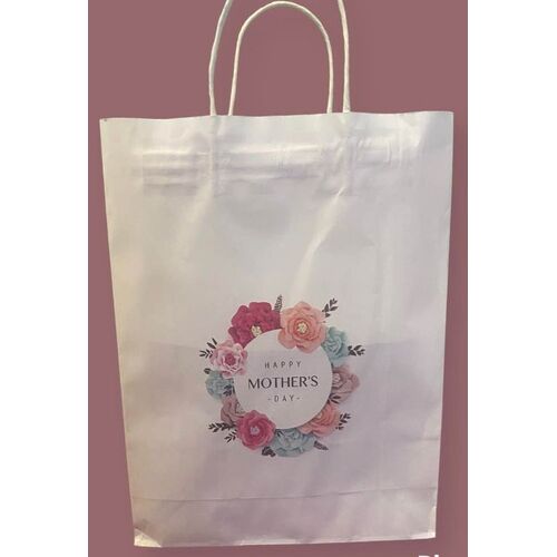 Mothers Day Gift bags White 260wx350hx95g 