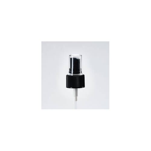 Fine Mist Spray -black with clear cap -24mm-410 (0.12ml-200 diptube) CL-24-4159-WH