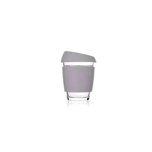 Grey Reusable glass Travel Cup -12oz