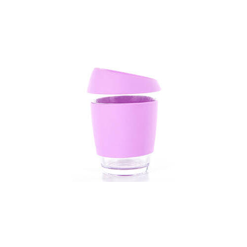 Purple Reusable glass Travel Cup -12oz 