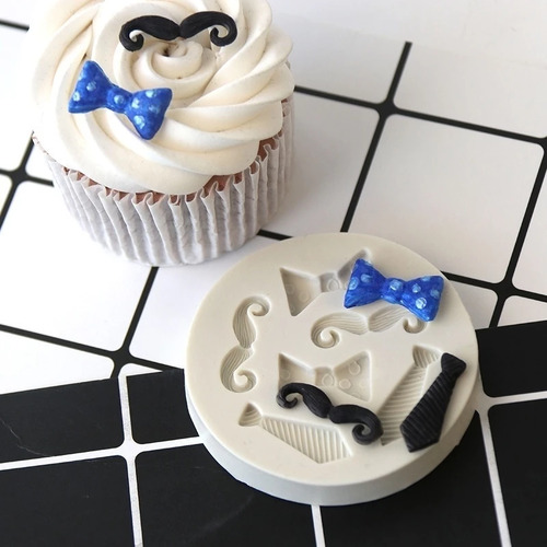 Bow Tie Moustache Silicone Mould 