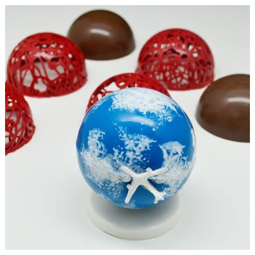 6 Half Sphere Silicone Mould 70 mm
